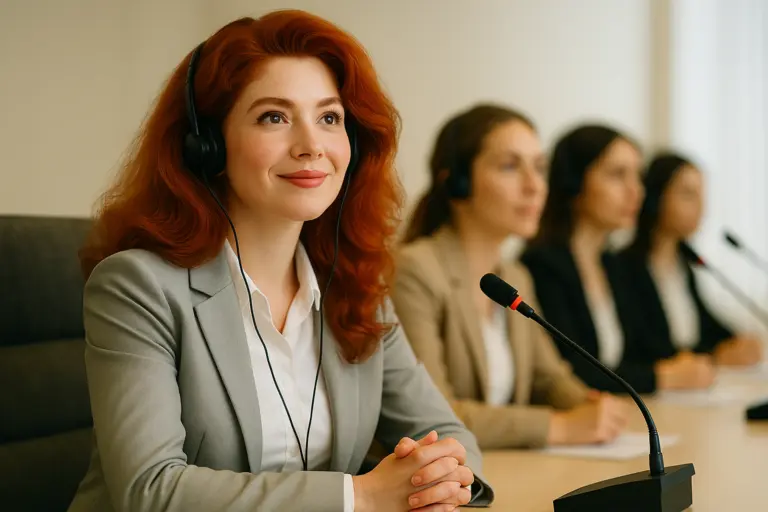 Gruppo di interpreti al lavoro
